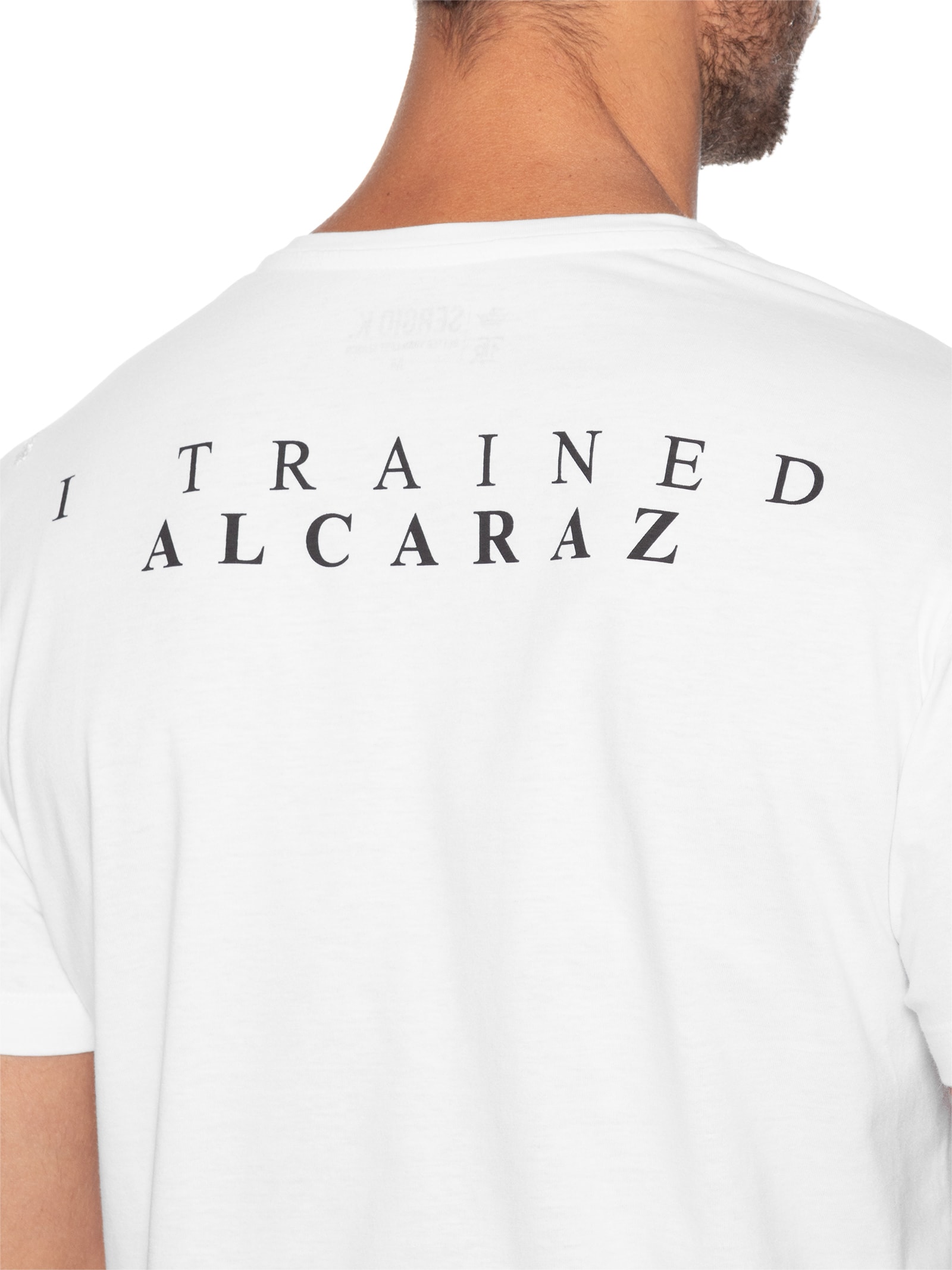 Camiseta Masculina Estampada I Trained  – Branco Sergio K