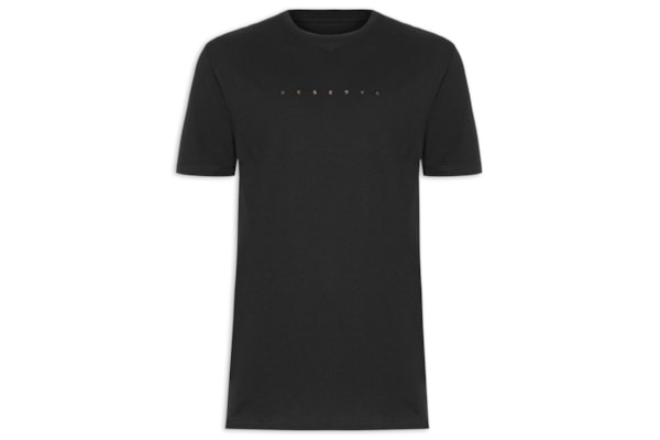 Camiseta Masculina Estampada Jeans Gold - Preto