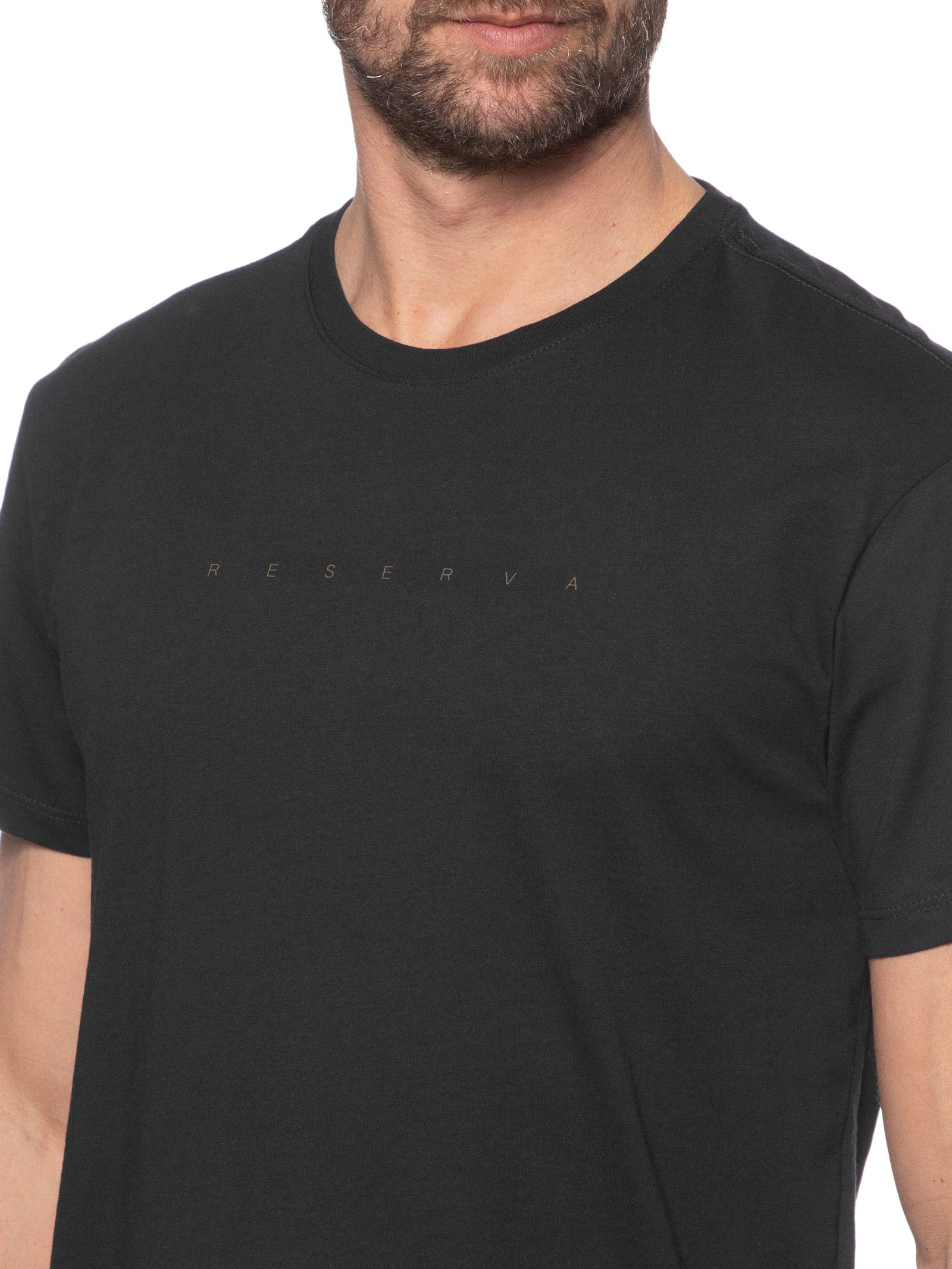 Camiseta Masculina Estampada Jeans Gold Preto Reserva