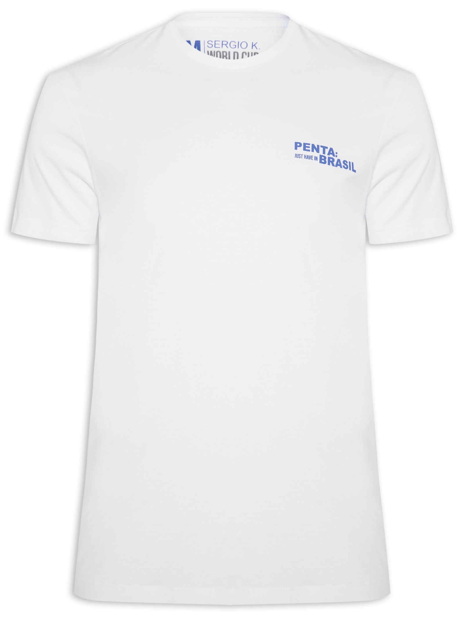 Camiseta Masculina Estampada Just Have In Brasil – Branco Sergio K