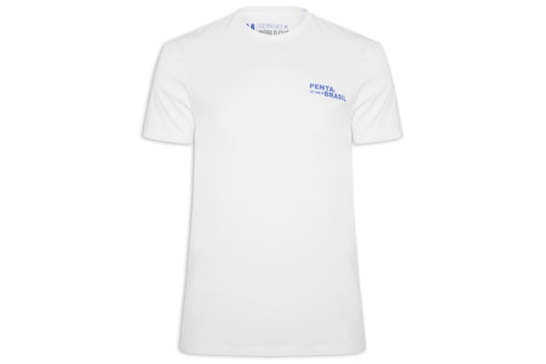 Camiseta Masculina Estampada Just Have In Brasil – Branco