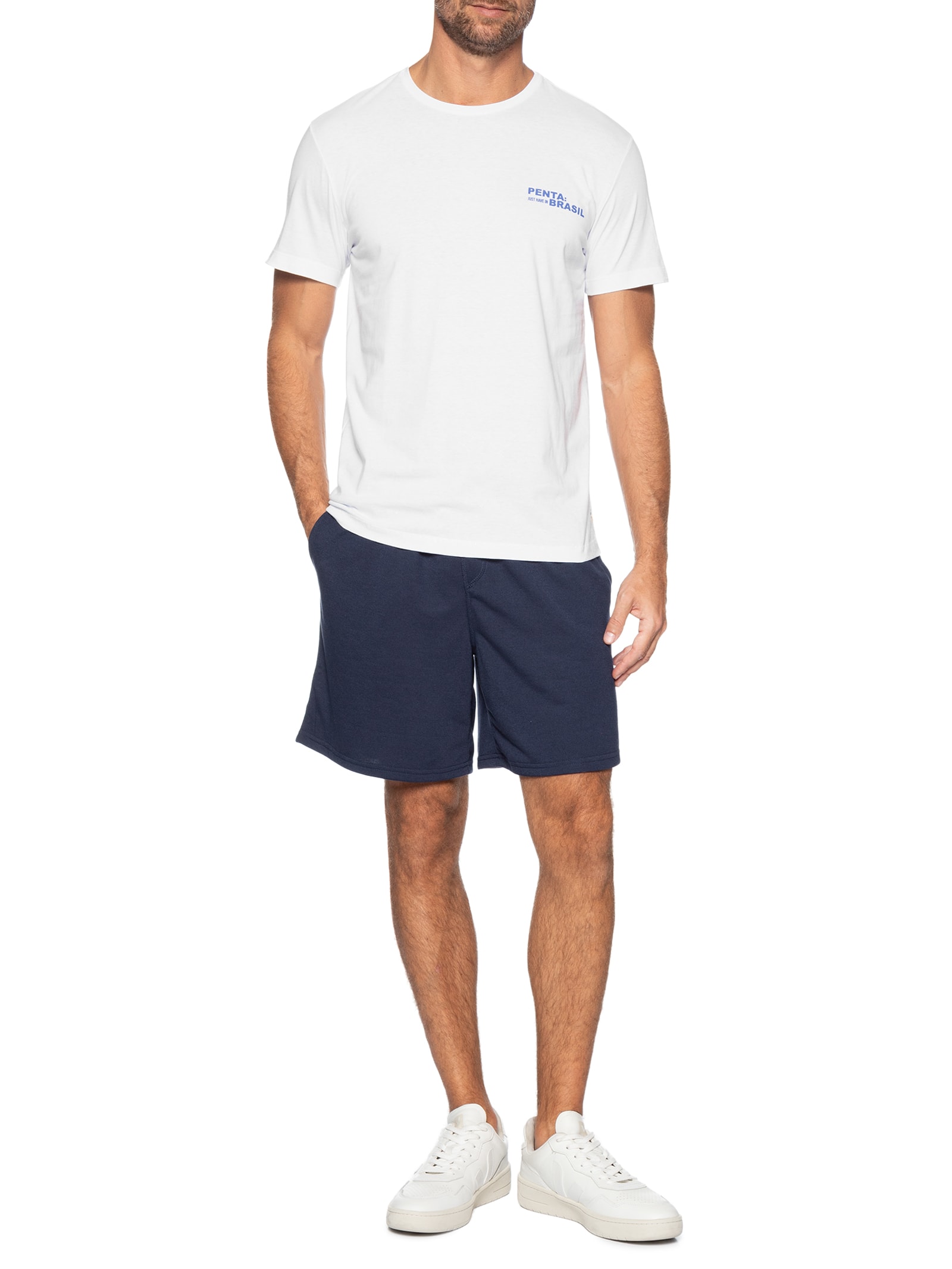 Camiseta Masculina Estampada Just Have In Brasil – Branco Sergio K