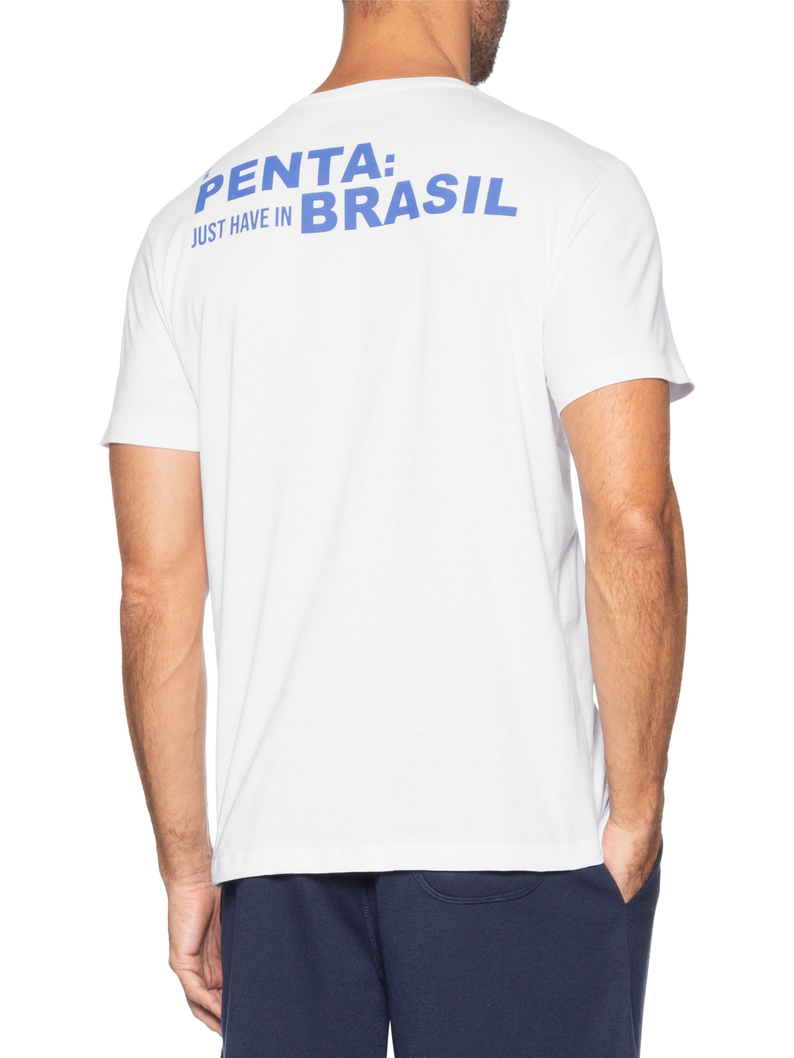 Camiseta Masculina Estampada Just Have In Brasil – Branco Sergio K