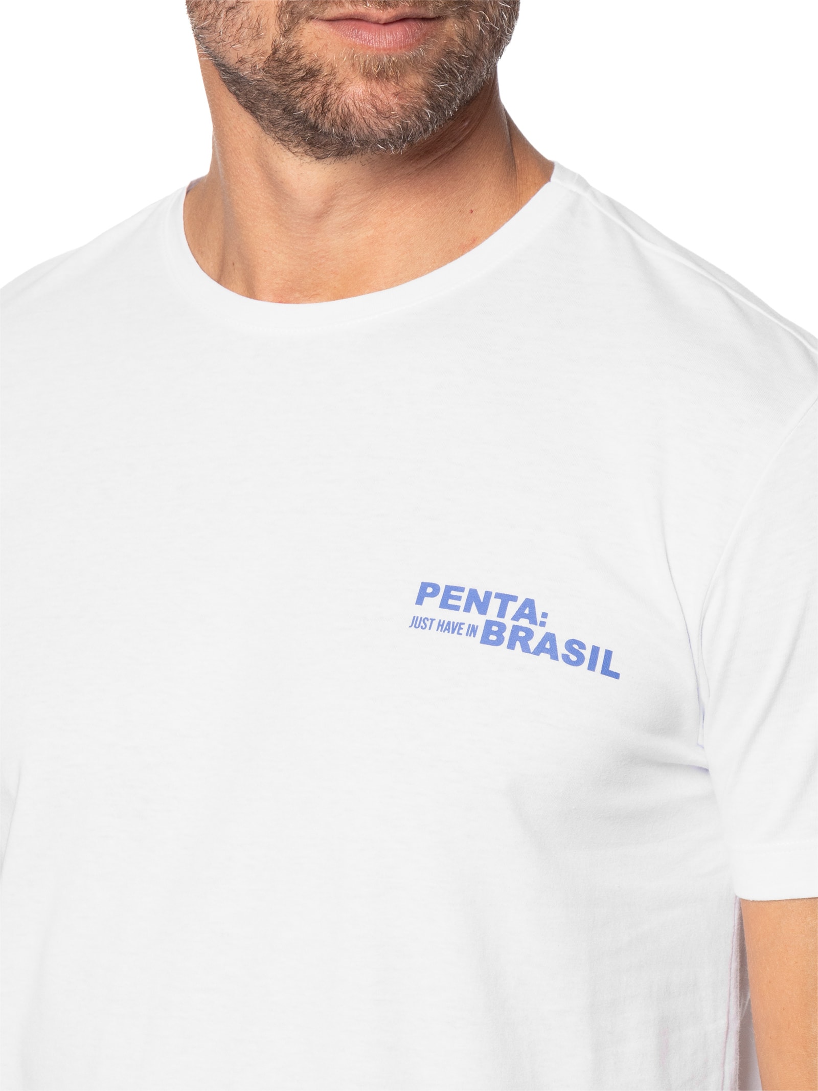 Camiseta Masculina Estampada Just Have In Brasil – Branco Sergio K