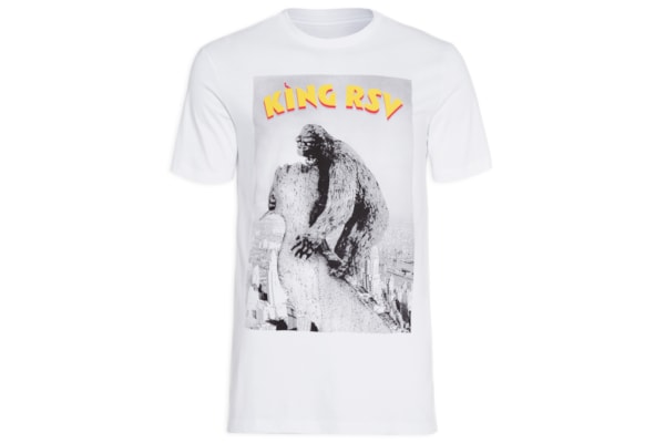 Camiseta Masculina Estampada King Rsv - Branco