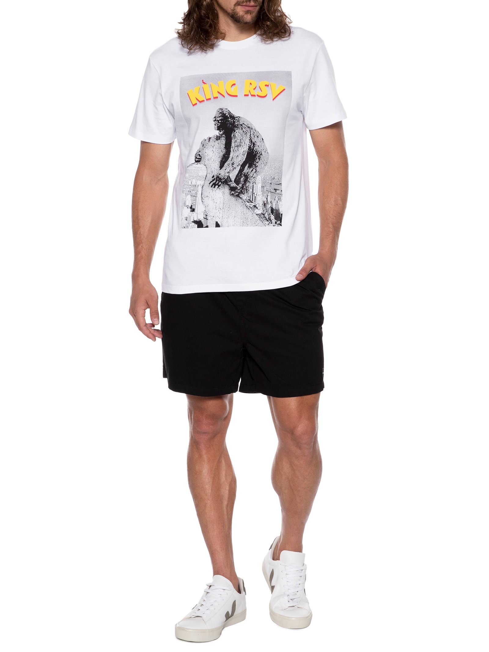 Camiseta Masculina Estampada King Rsv Branco Reserva