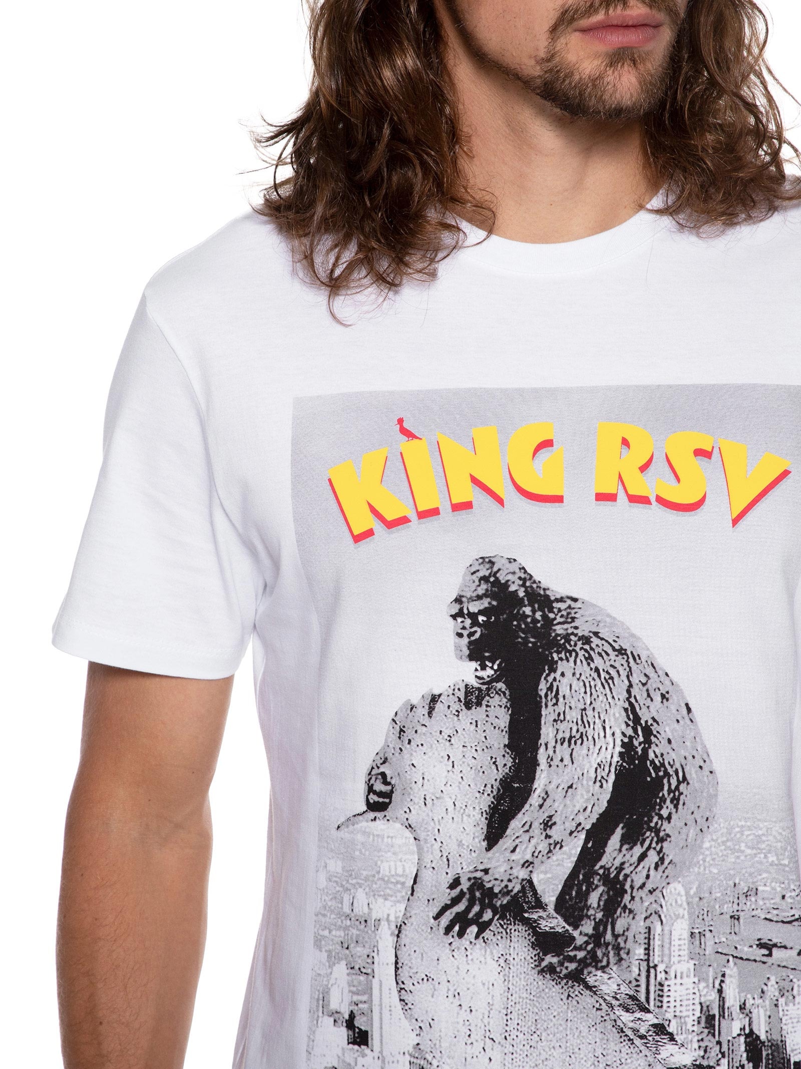 Camiseta Masculina Estampada King Rsv Branco Reserva