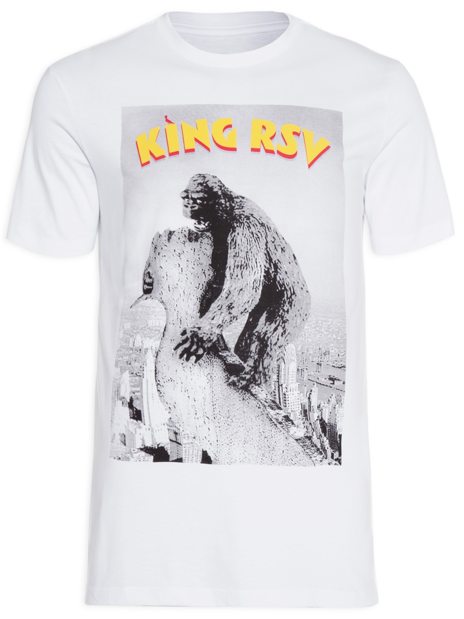 Camiseta Masculina Estampada King Rsv Branco Reserva