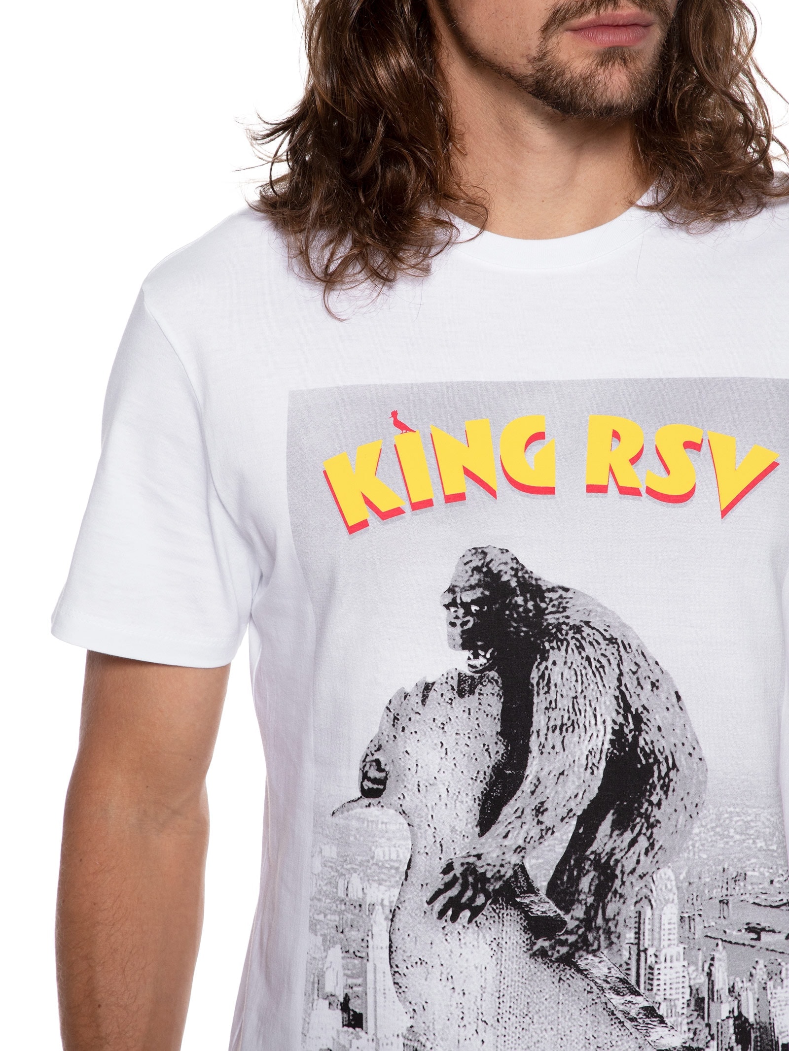 Camiseta Masculina Estampada King Rsv Branco Reserva