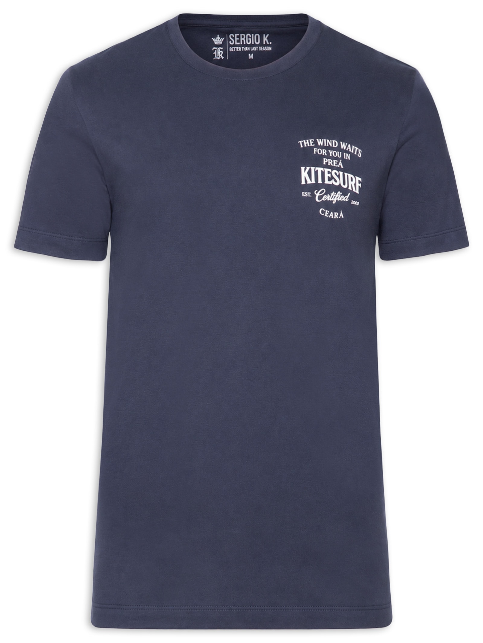 Camiseta Masculina Estampada Kitesurf – Azul Sergio K