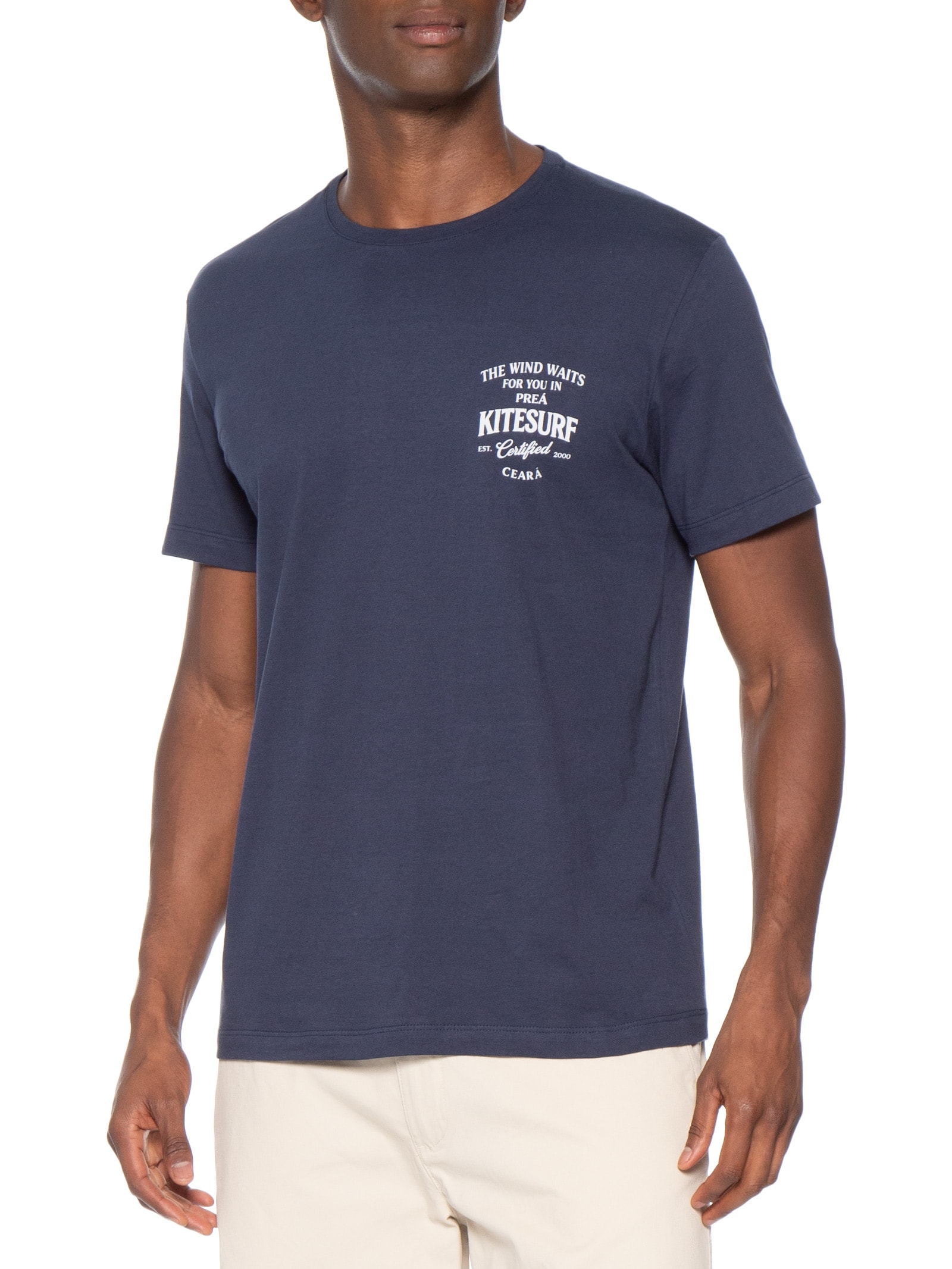 Camiseta Masculina Estampada Kitesurf – Azul Sergio K