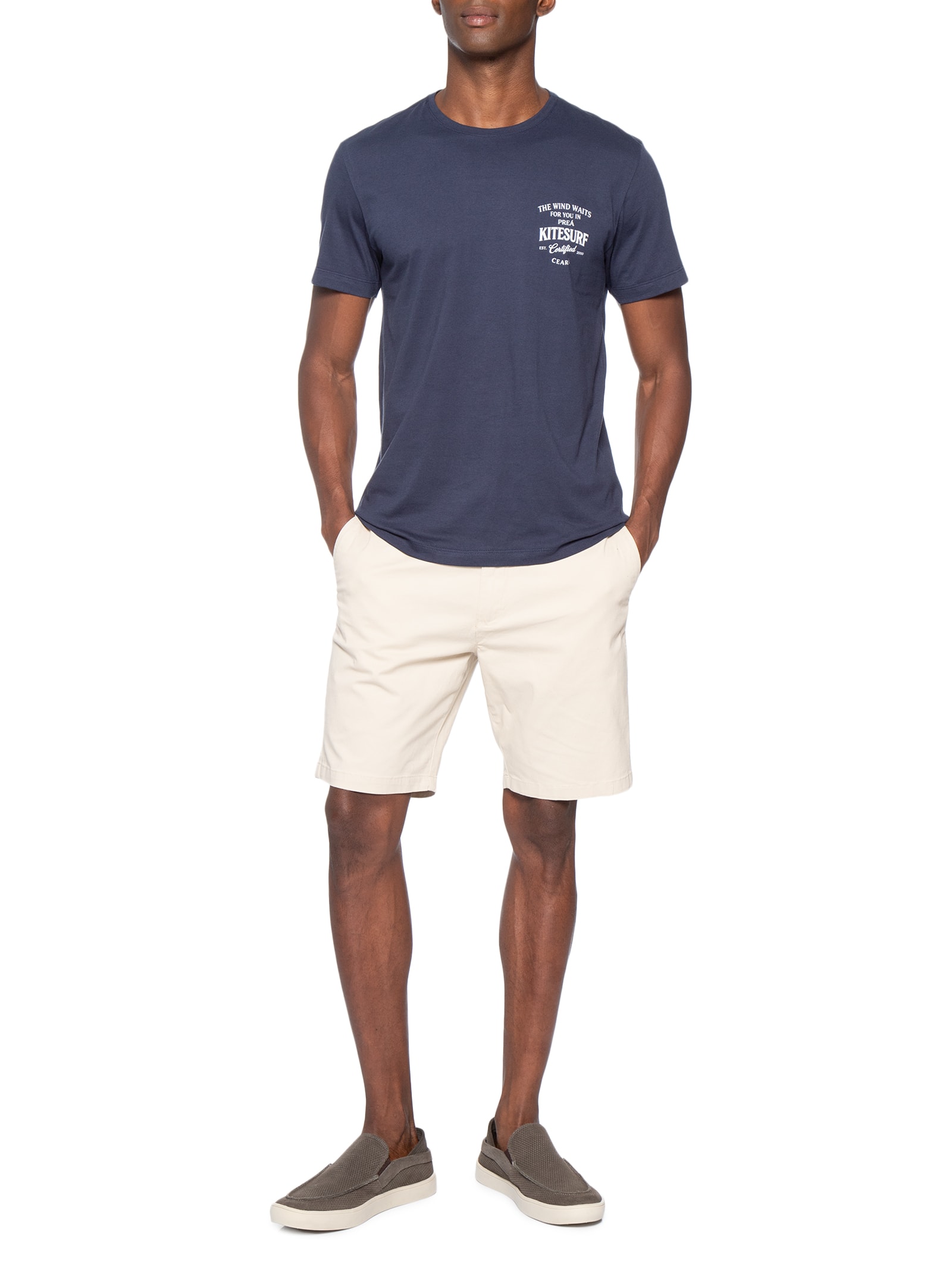 Camiseta Masculina Estampada Kitesurf – Azul Sergio K