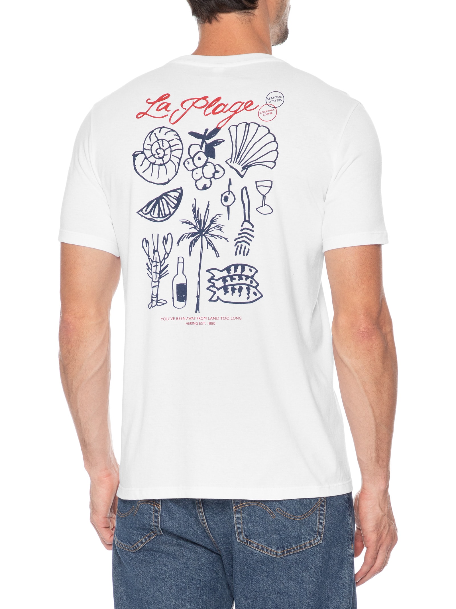 Camiseta Masculina Estampada La Palge Branco Hering