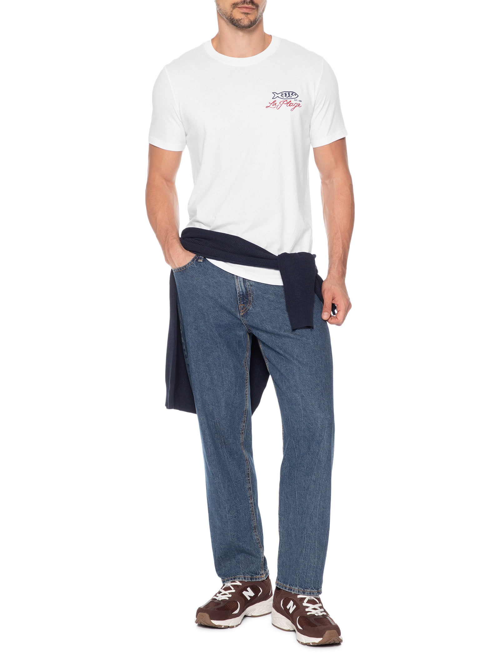 Camiseta Masculina Estampada La Palge Branco Hering