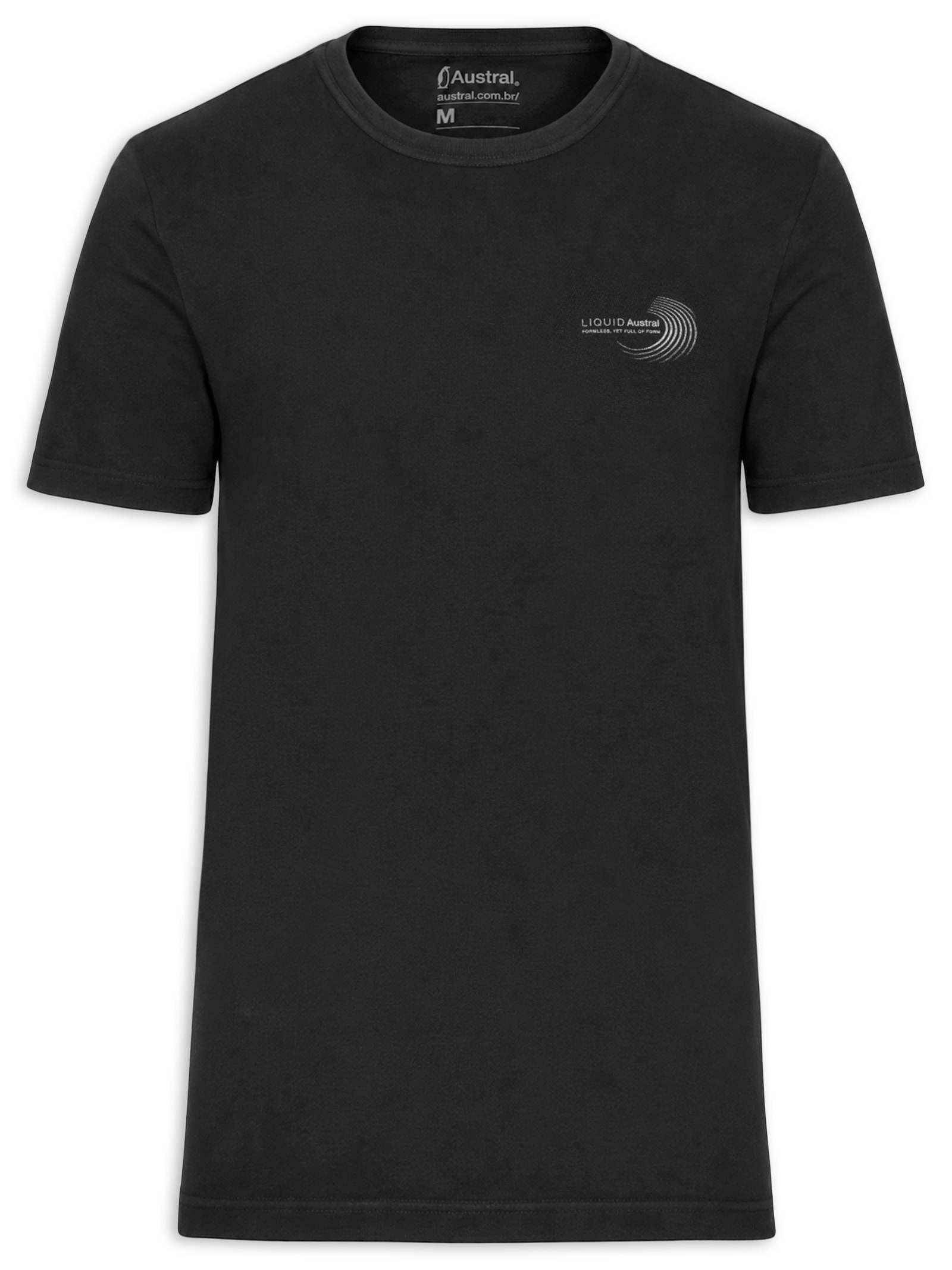 Camiseta Masculina Estampada Liquid Preto Austral