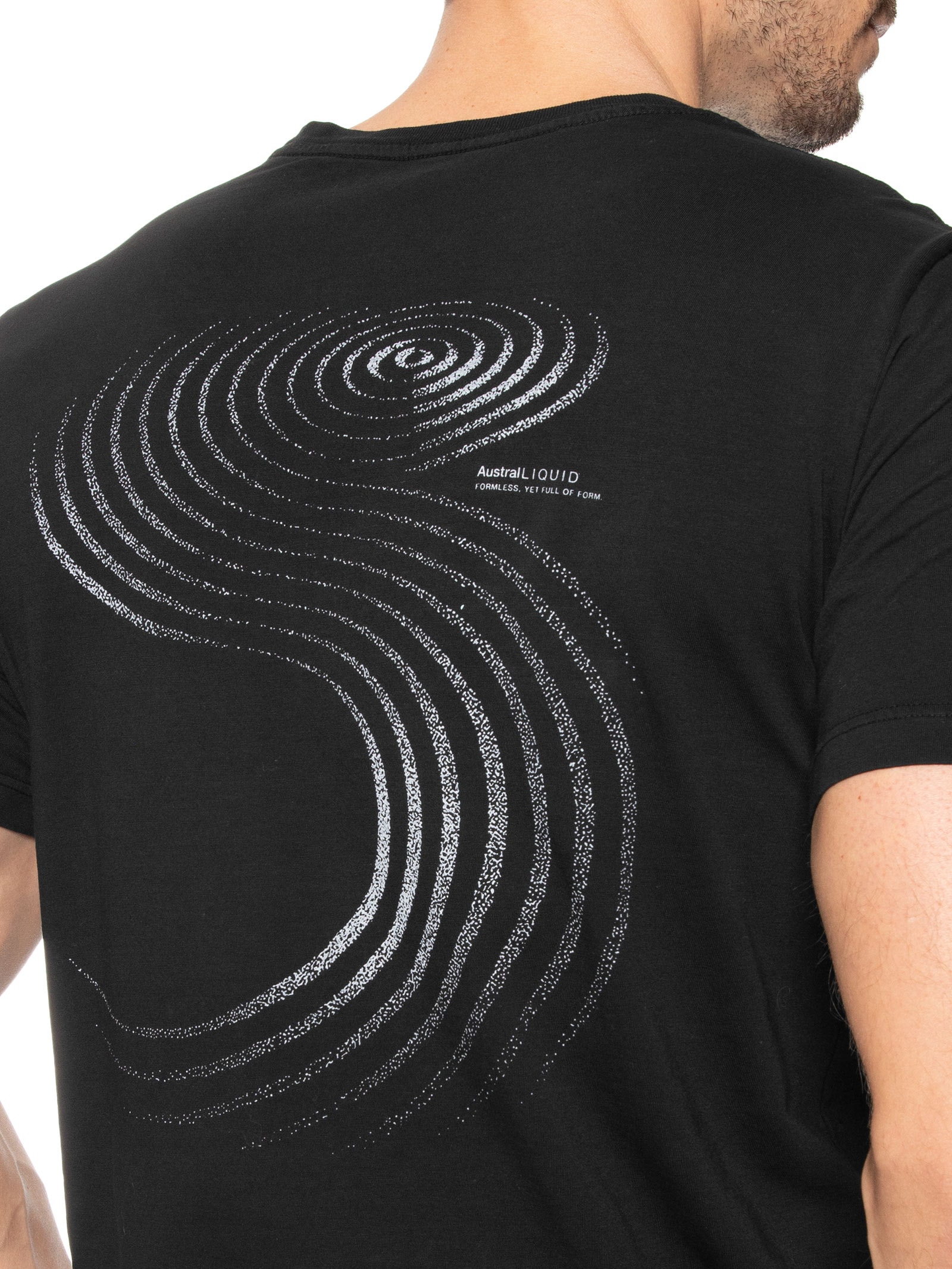 Camiseta Masculina Estampada Liquid Preto Austral