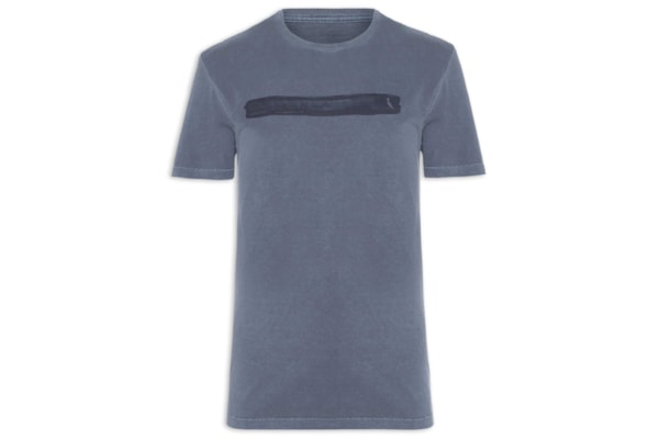 Camiseta Masculina Estampada Listra – Azul