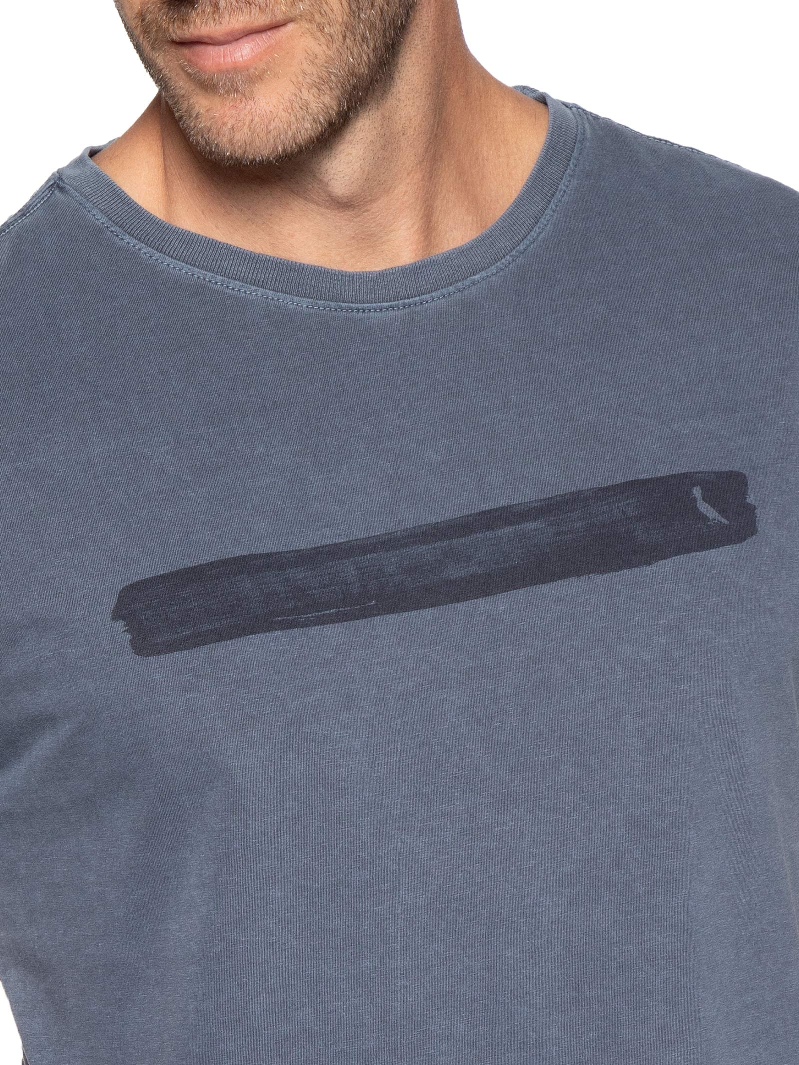 Camiseta Masculina Estampada Listra – Azul Reserva