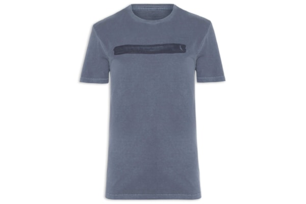 Camiseta Masculina Estampada Listra – Azul