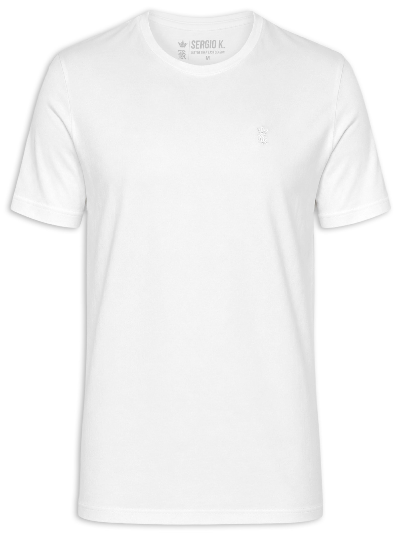 Camiseta Masculina Estampada Logo Feeling Good Branco Sergio K