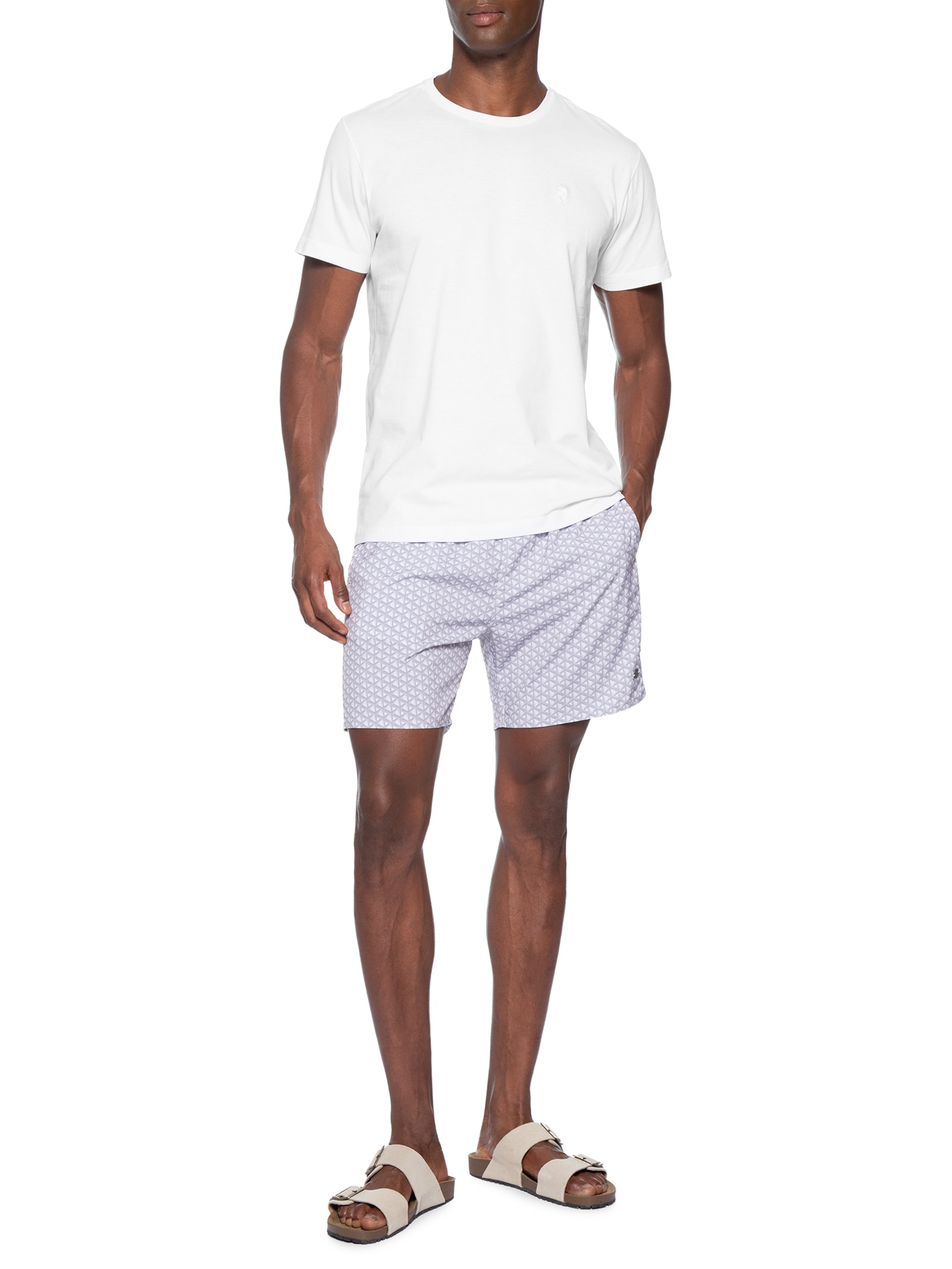 Camiseta Masculina Estampada Logo Feeling Good – Branco Sergio K
