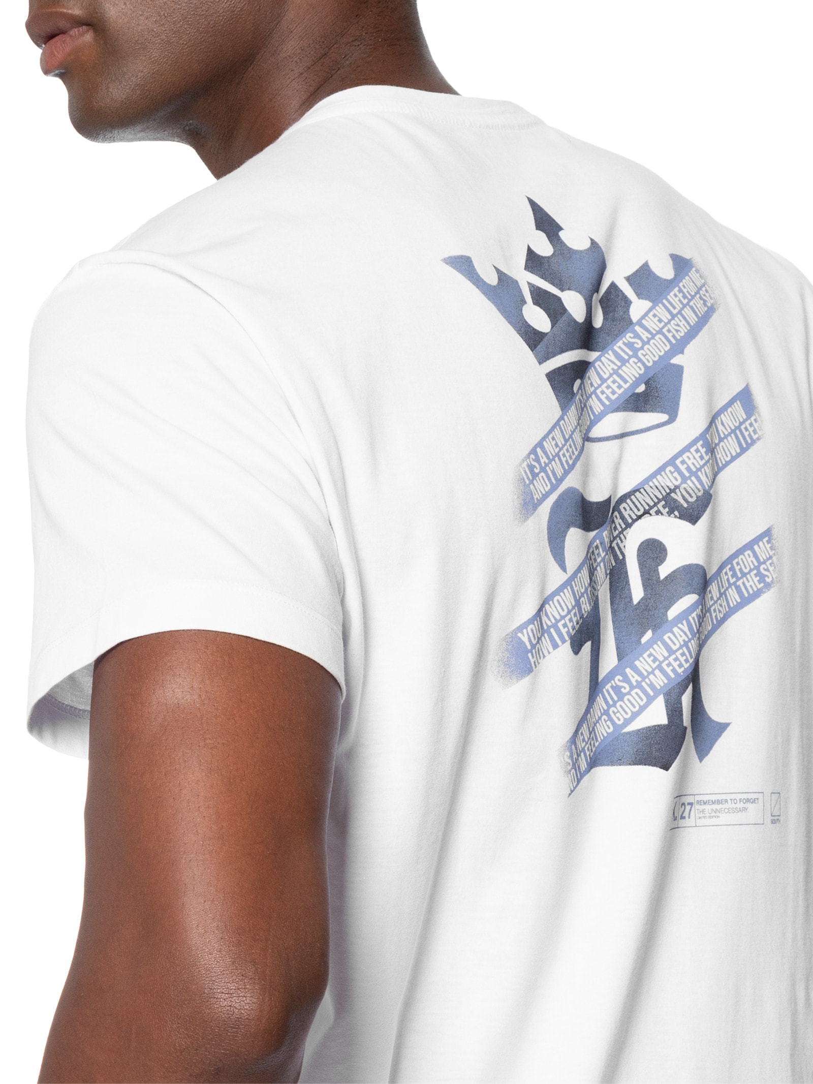 Camiseta Masculina Estampada Logo Feeling Good – Branco Sergio K
