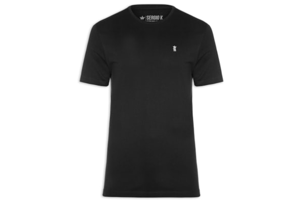 Camiseta Masculina Estampada Logo Mania Pixels - Preto