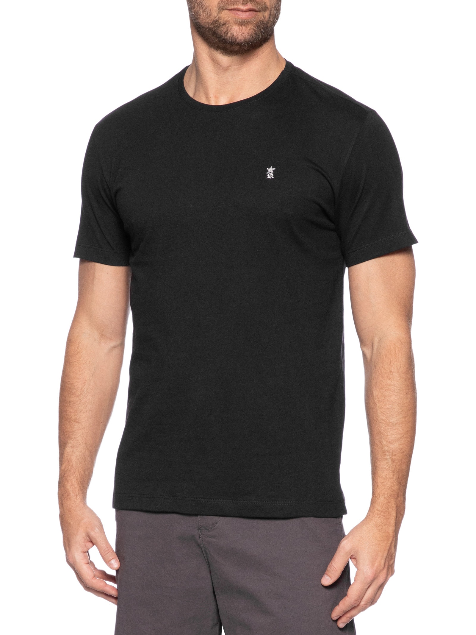 Camiseta Masculina Estampada Logo Mania Pixels Preto Sergio K