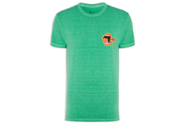 Camiseta Masculina Estampada Lugar De Escuta - Verde