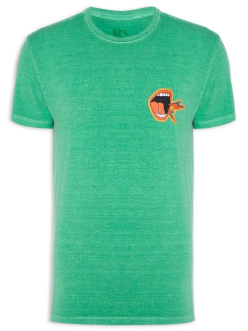 Camiseta Masculina Estampada Lugar De Escuta - Verde
