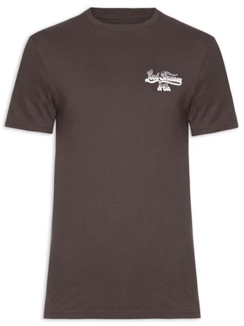 Camiseta Masculina Estampada – Marrom