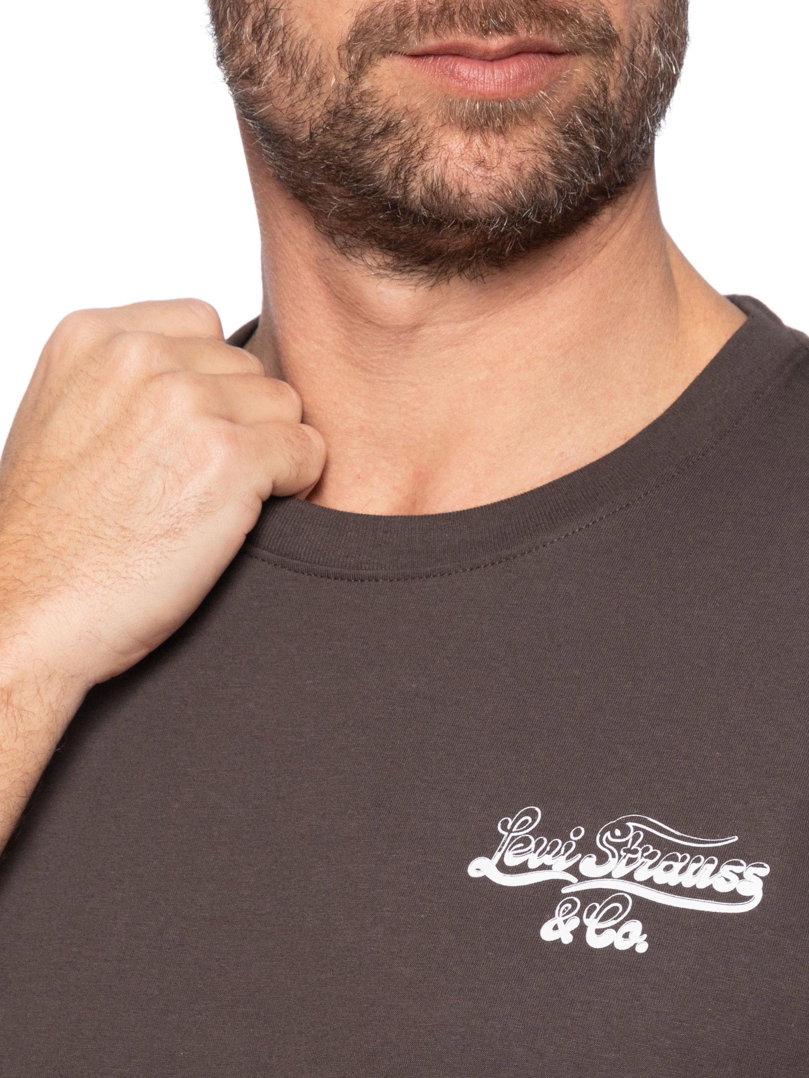 Camiseta Masculina Estampada Marrom Levi's