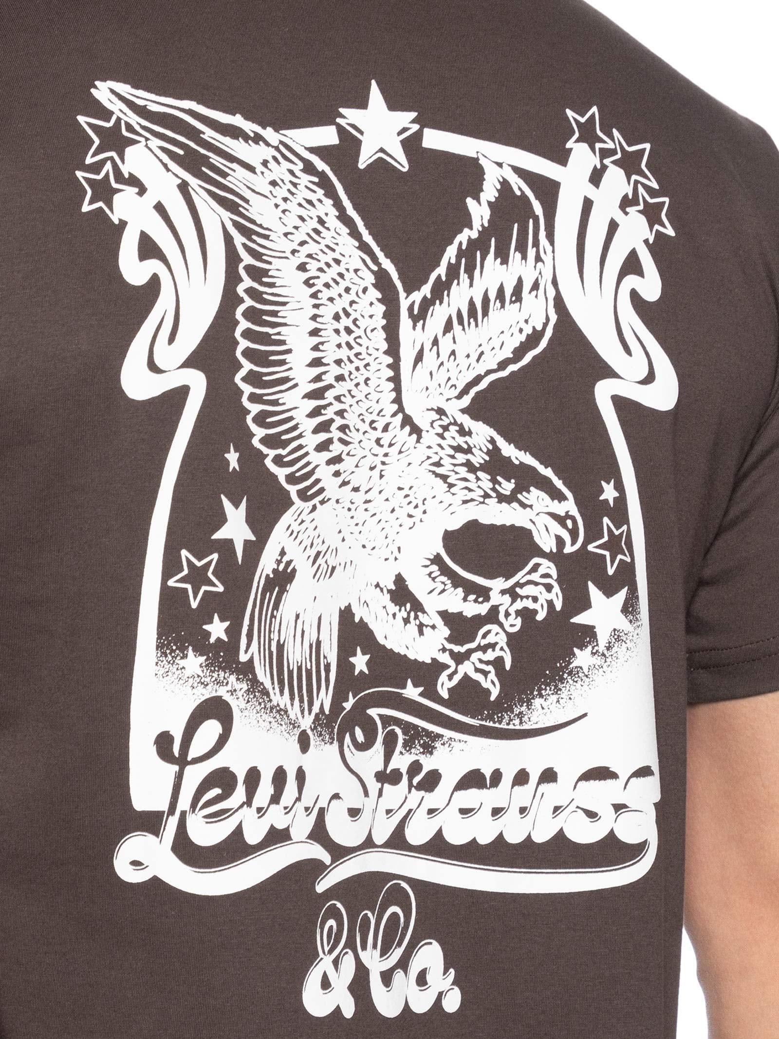 Camiseta Masculina Estampada Marrom Levi's