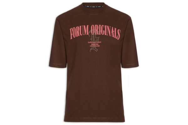 Camiseta Masculina Estampada - Marrom