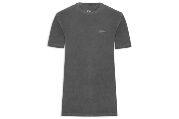 Camiseta Masculina Estampada Minimal - Preto