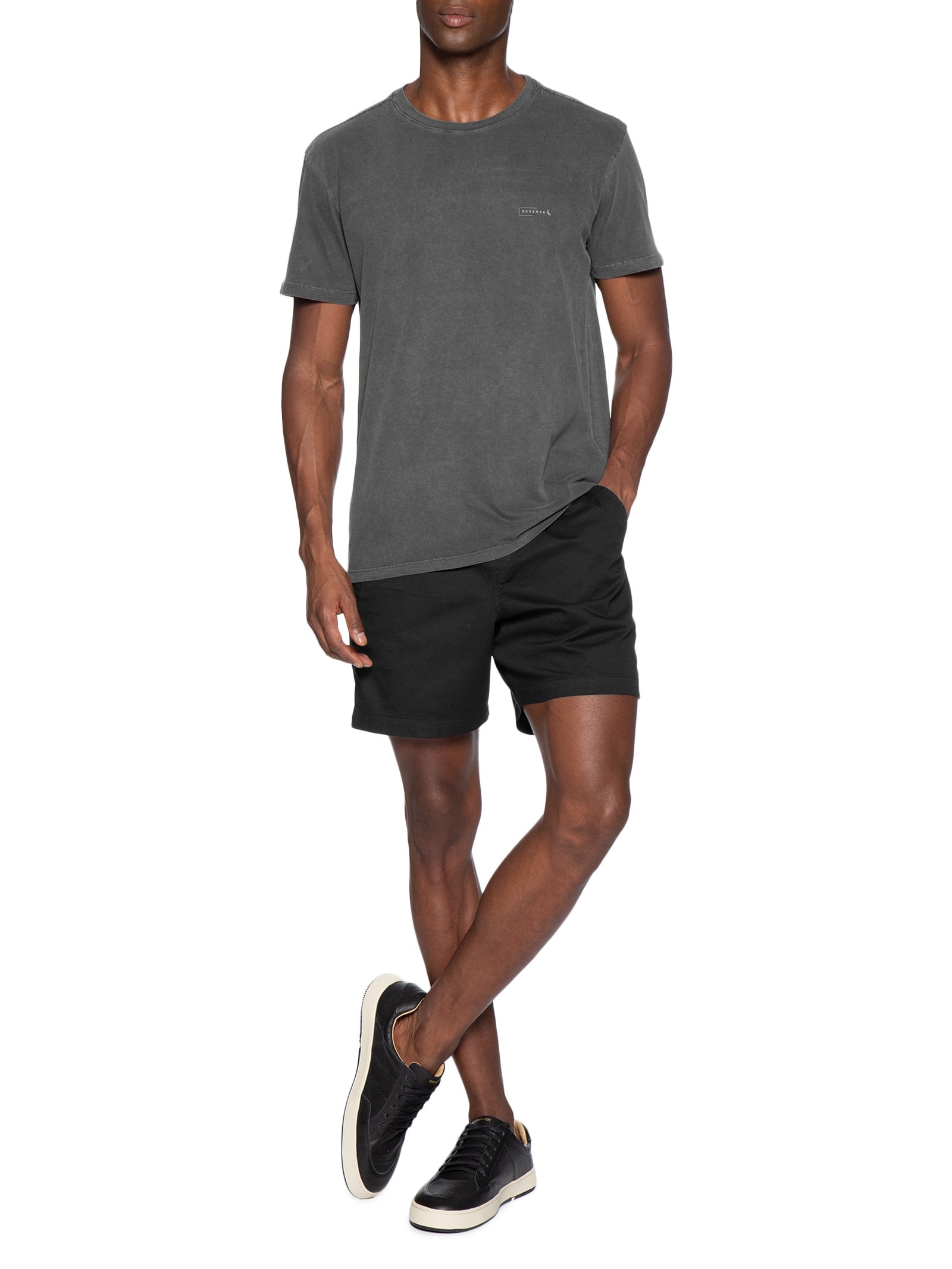 Camiseta Masculina Estampada Minimal Preto Reserva