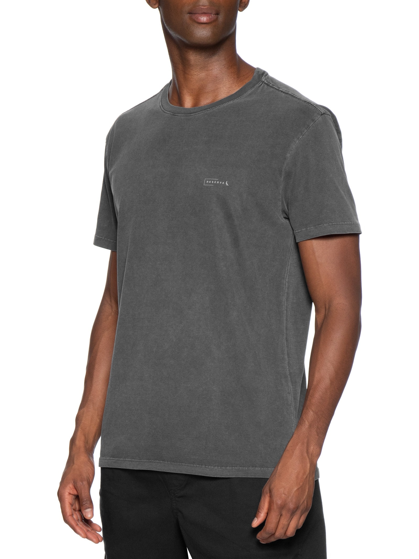 Camiseta Masculina Estampada Minimal Preto Reserva