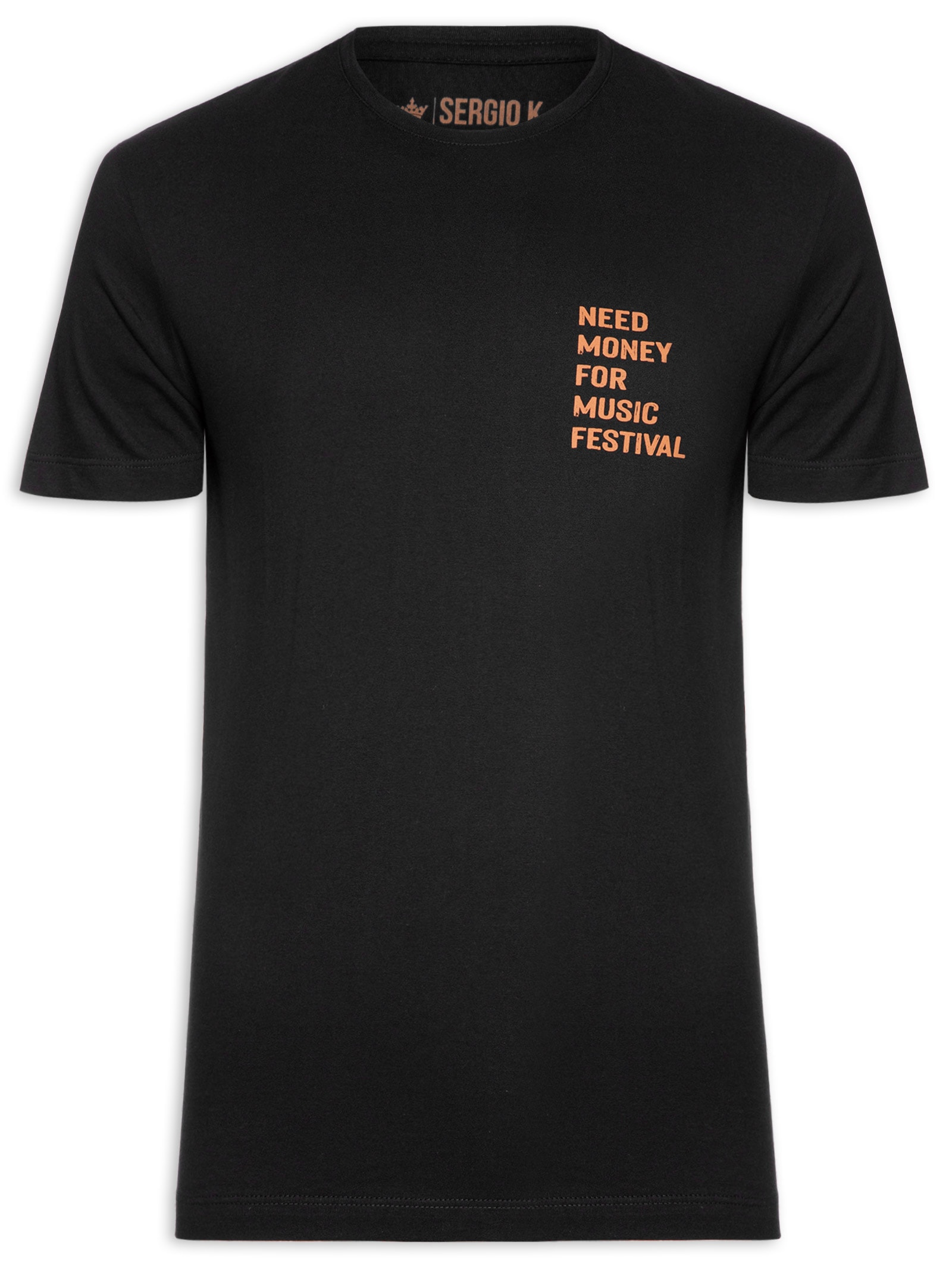 Camiseta Masculina Estampada Need Money Music Preto Sergio K