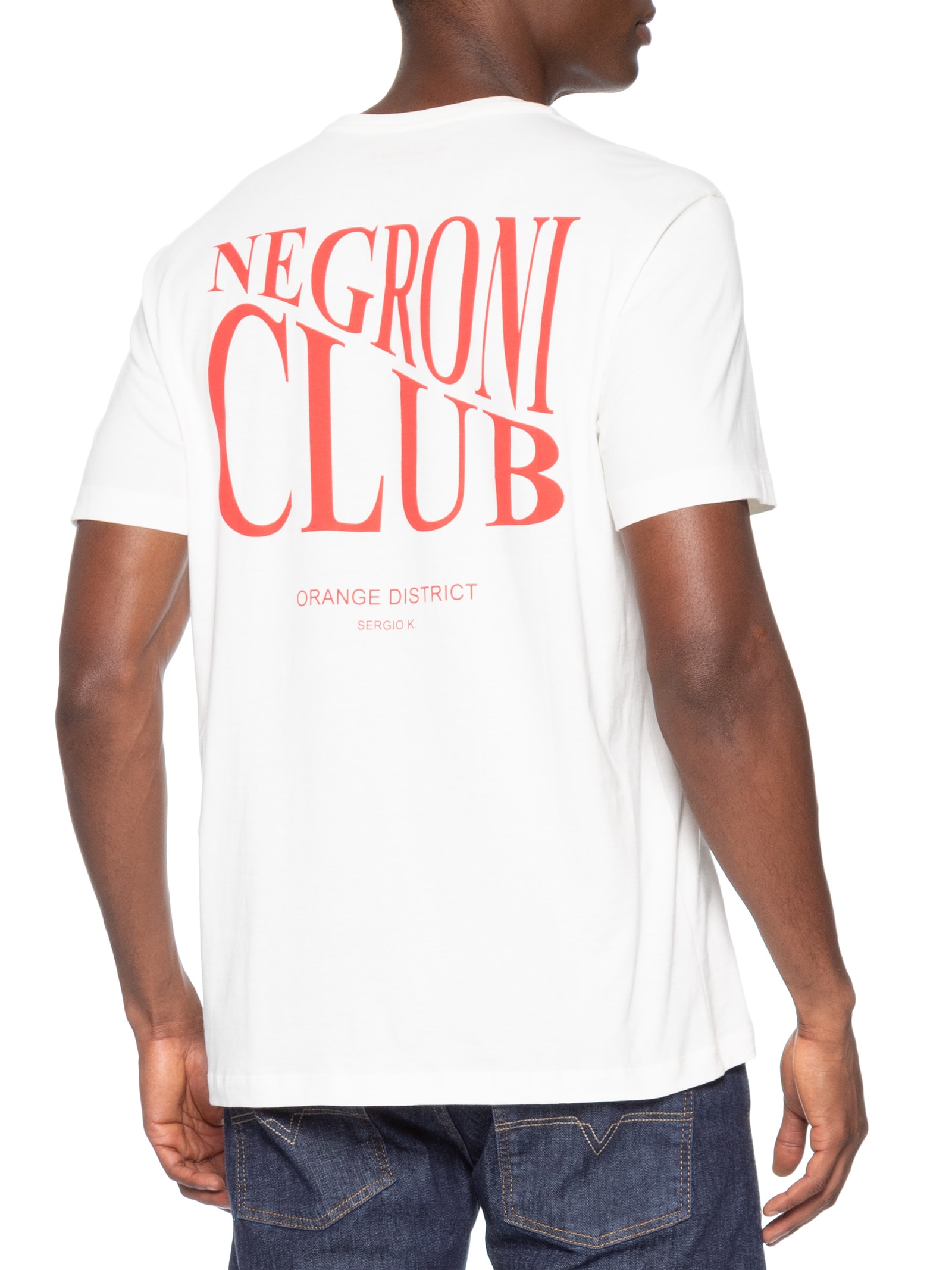 Camiseta Masculina Estampada Negroni Club – Branco Sergio K