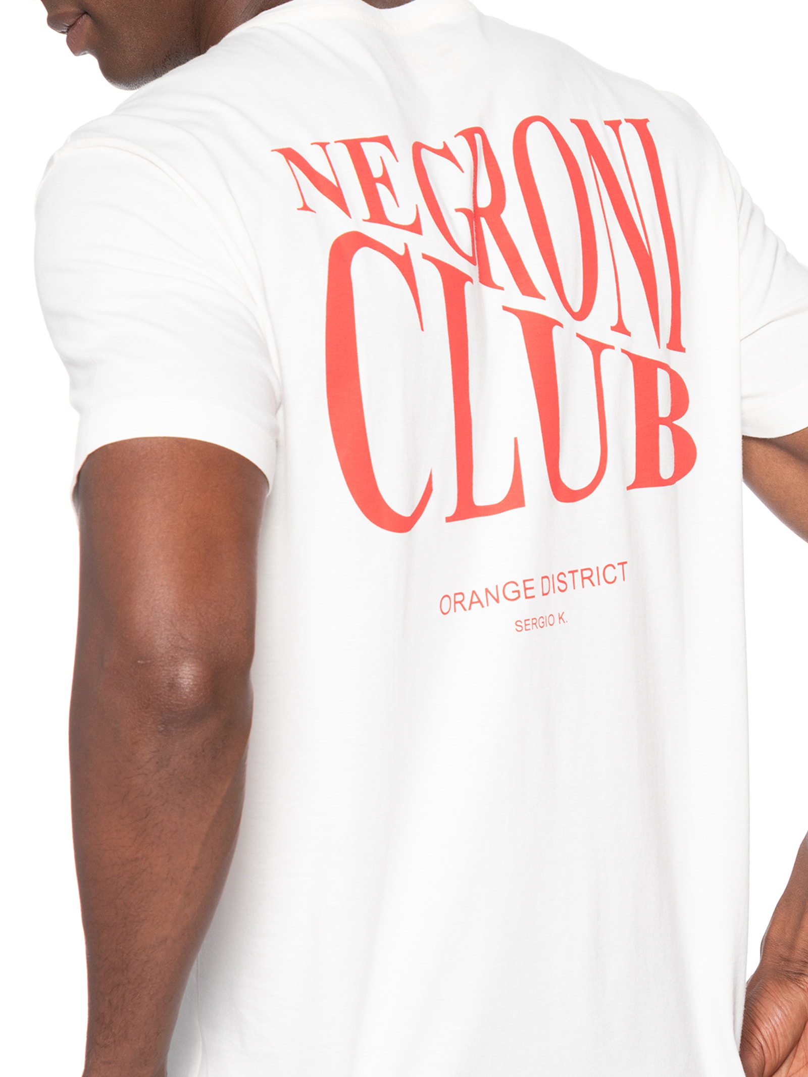 Camiseta Masculina Estampada Negroni Club – Branco Sergio K