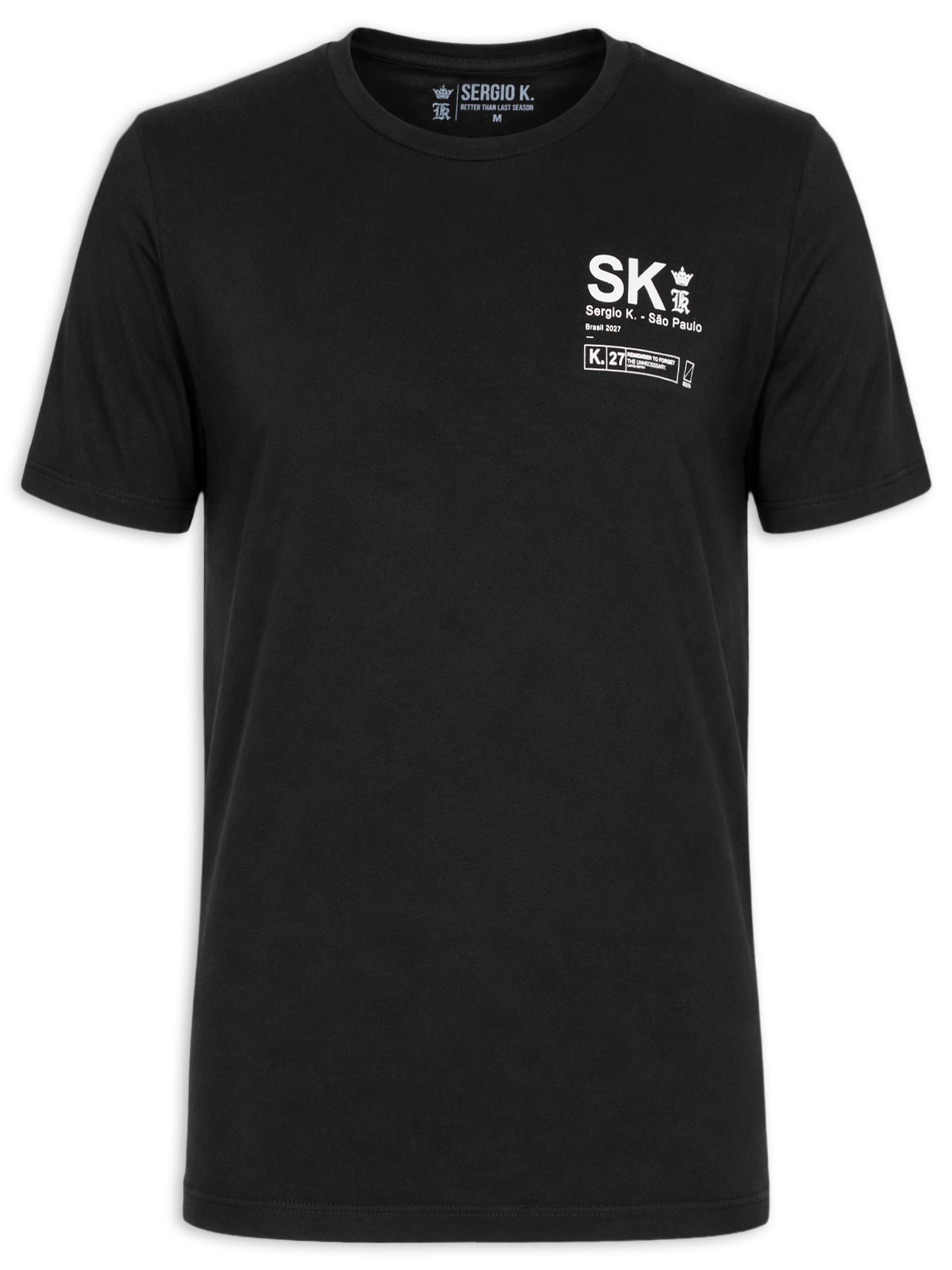 Camiseta Masculina Estampada New Logo Preto Sergio K