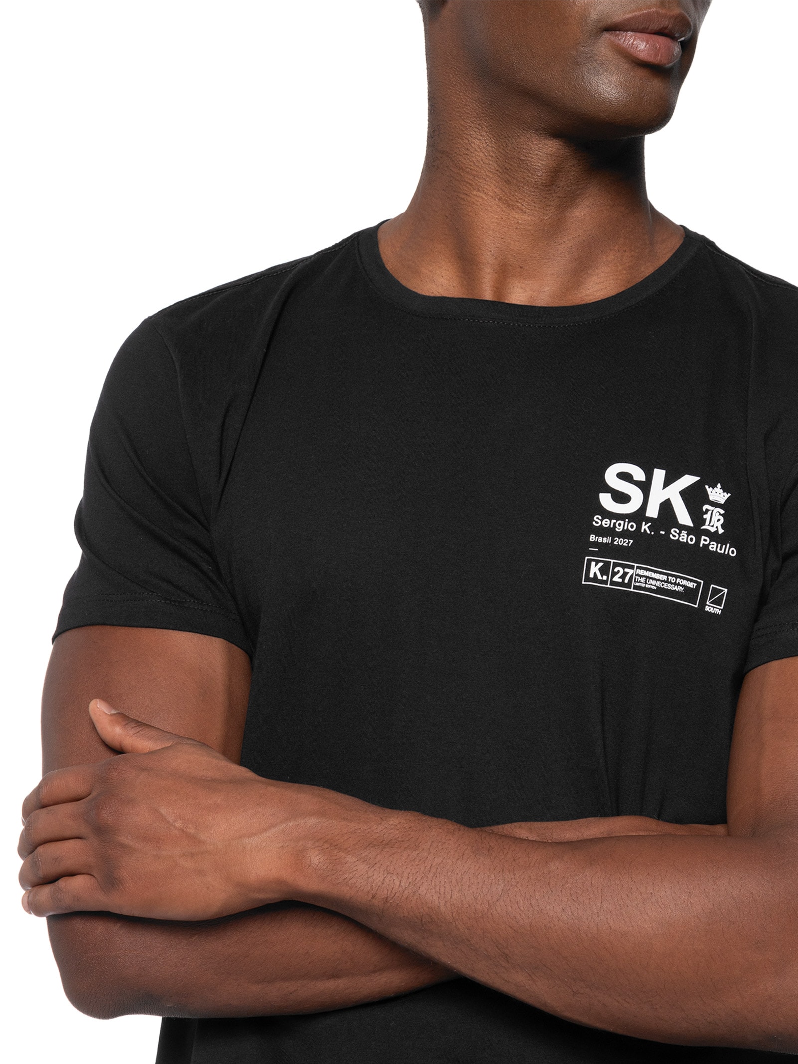 Camiseta Masculina Estampada New Logo Preto Sergio K