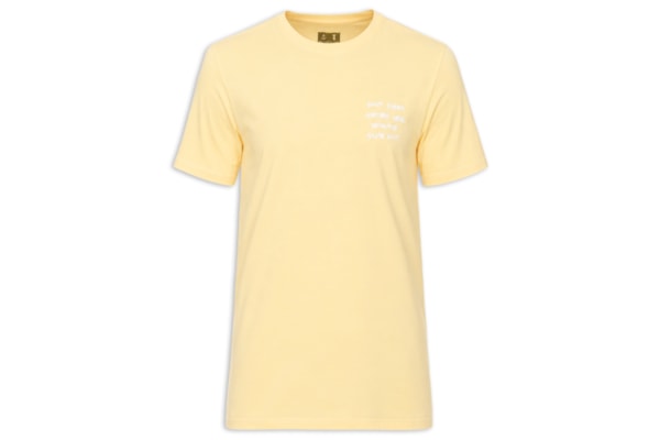 Camiseta Masculina Estampada New Year Same Shit - Amarelo