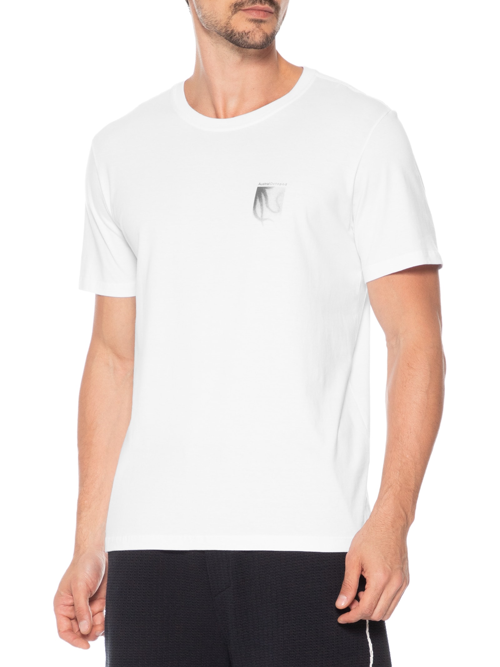 Camiseta Masculina Estampada Octo Branco Austral