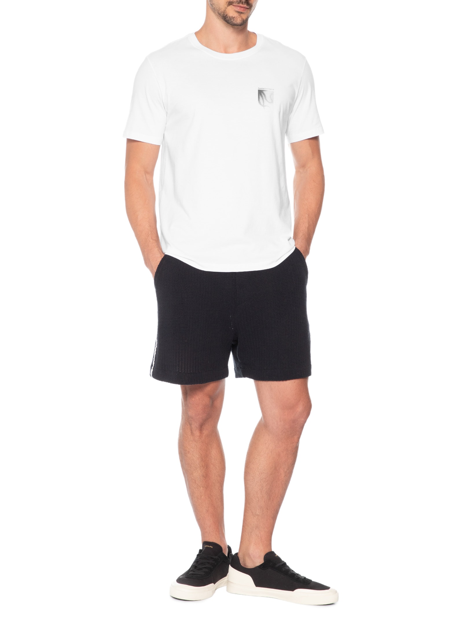 Camiseta Masculina Estampada Octo Branco Austral