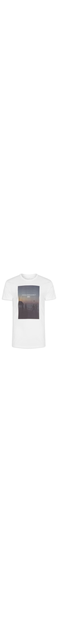 Camiseta Masculina Estampada - Off White