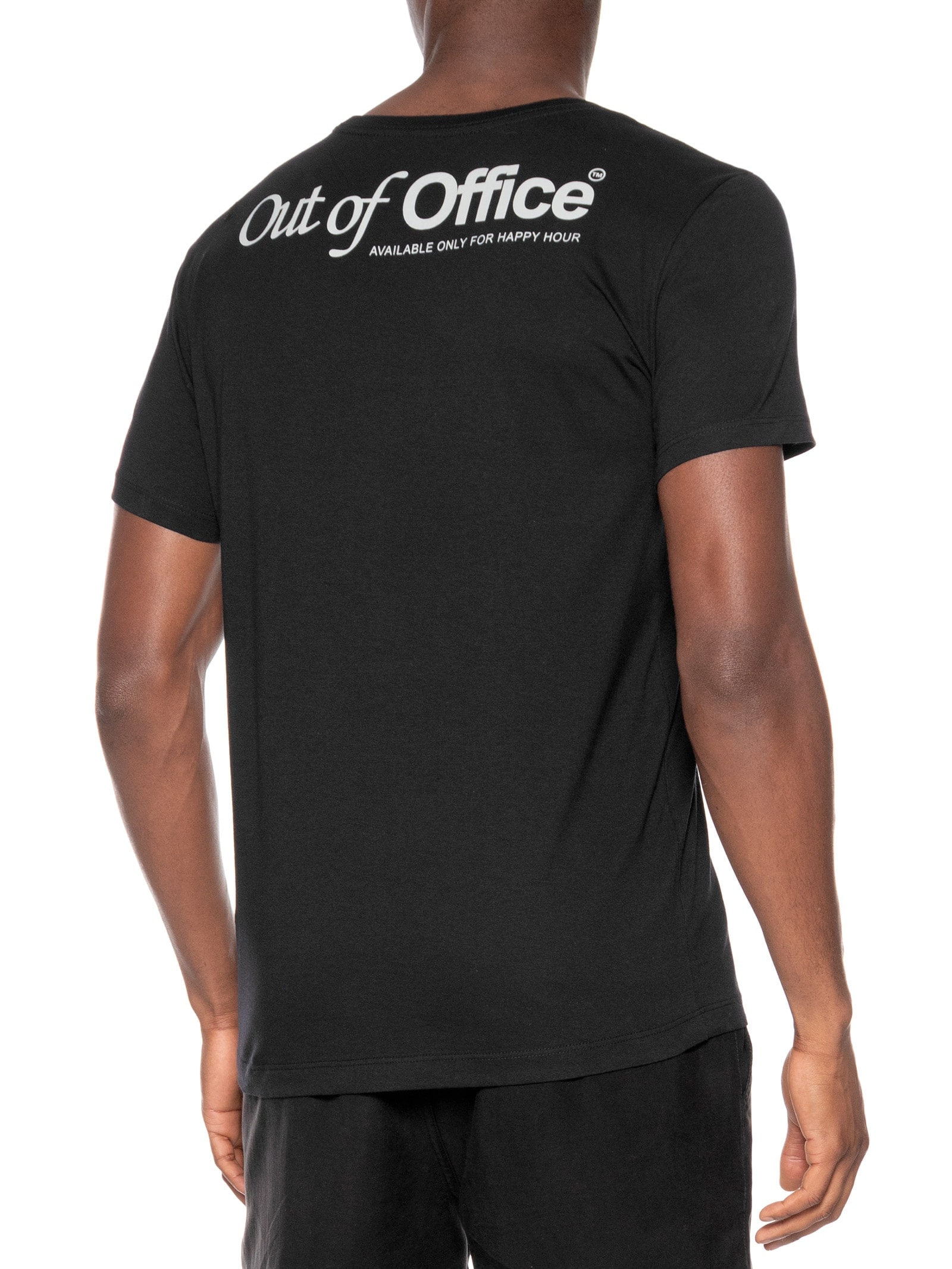 Camiseta Masculina Estampada Out Of Office Preto Sergio K