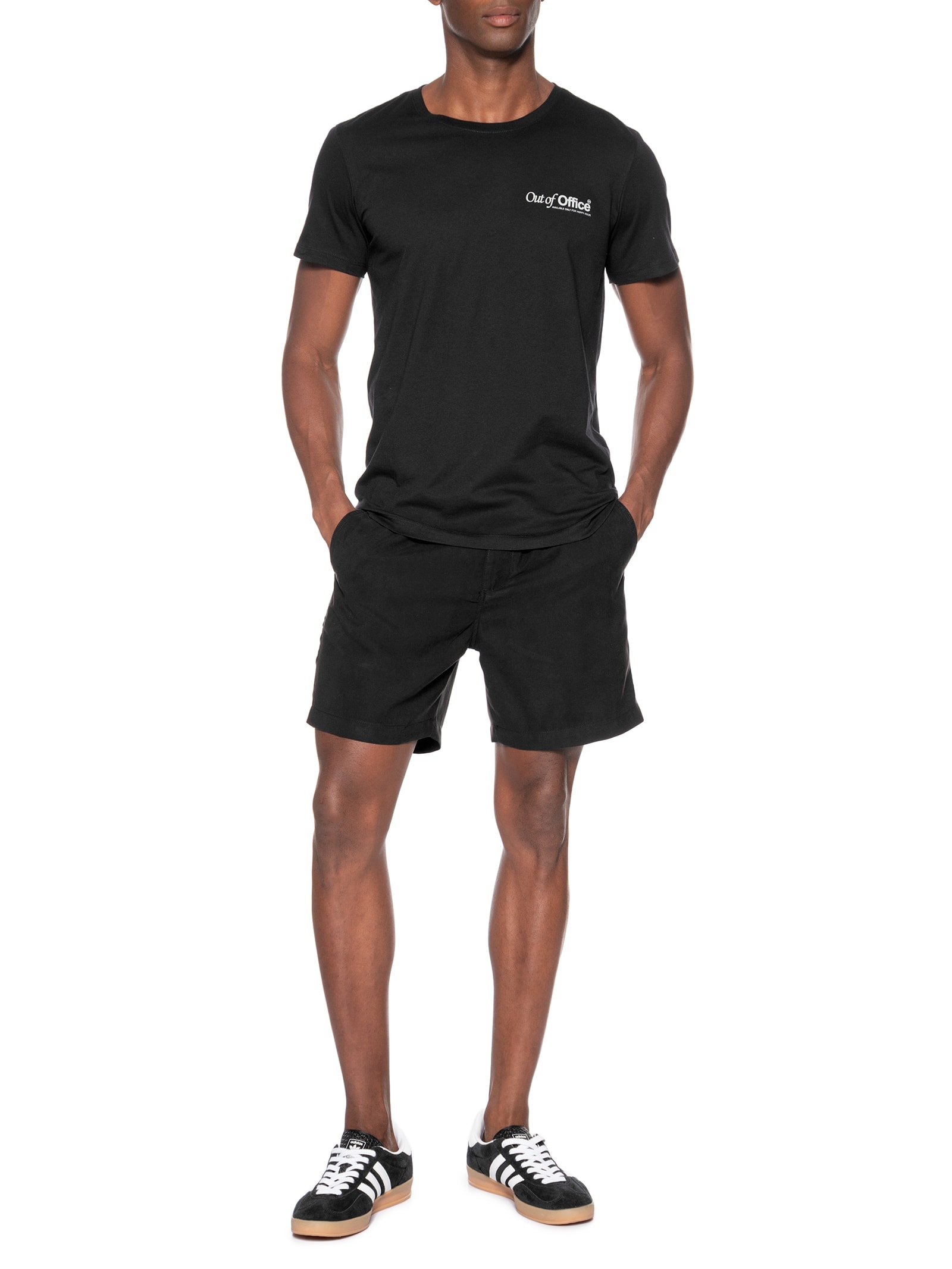 Camiseta Masculina Estampada Out Of Office Preto Sergio K