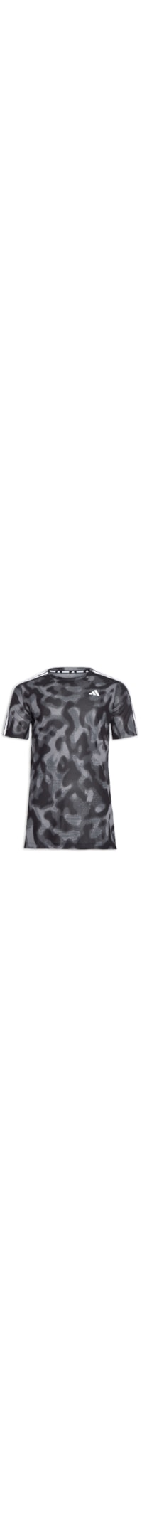 Camiseta Masculina Estampada Own The Run Três Listras - Preto