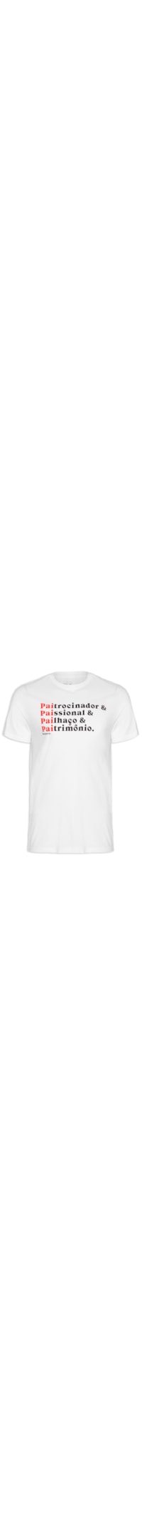 Camiseta Masculina Estampada Paitrocinador - Branco